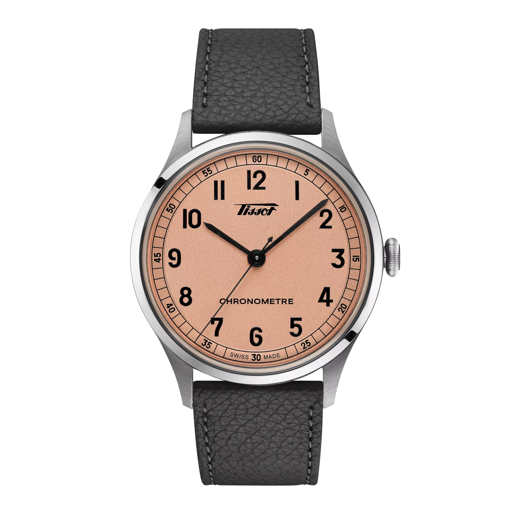 Front view of the watch Tissot Heritage 1938 Automatic COSC
