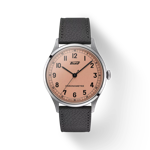 Front view of the watch Tissot Heritage 1938 Automatic COSC with shadow