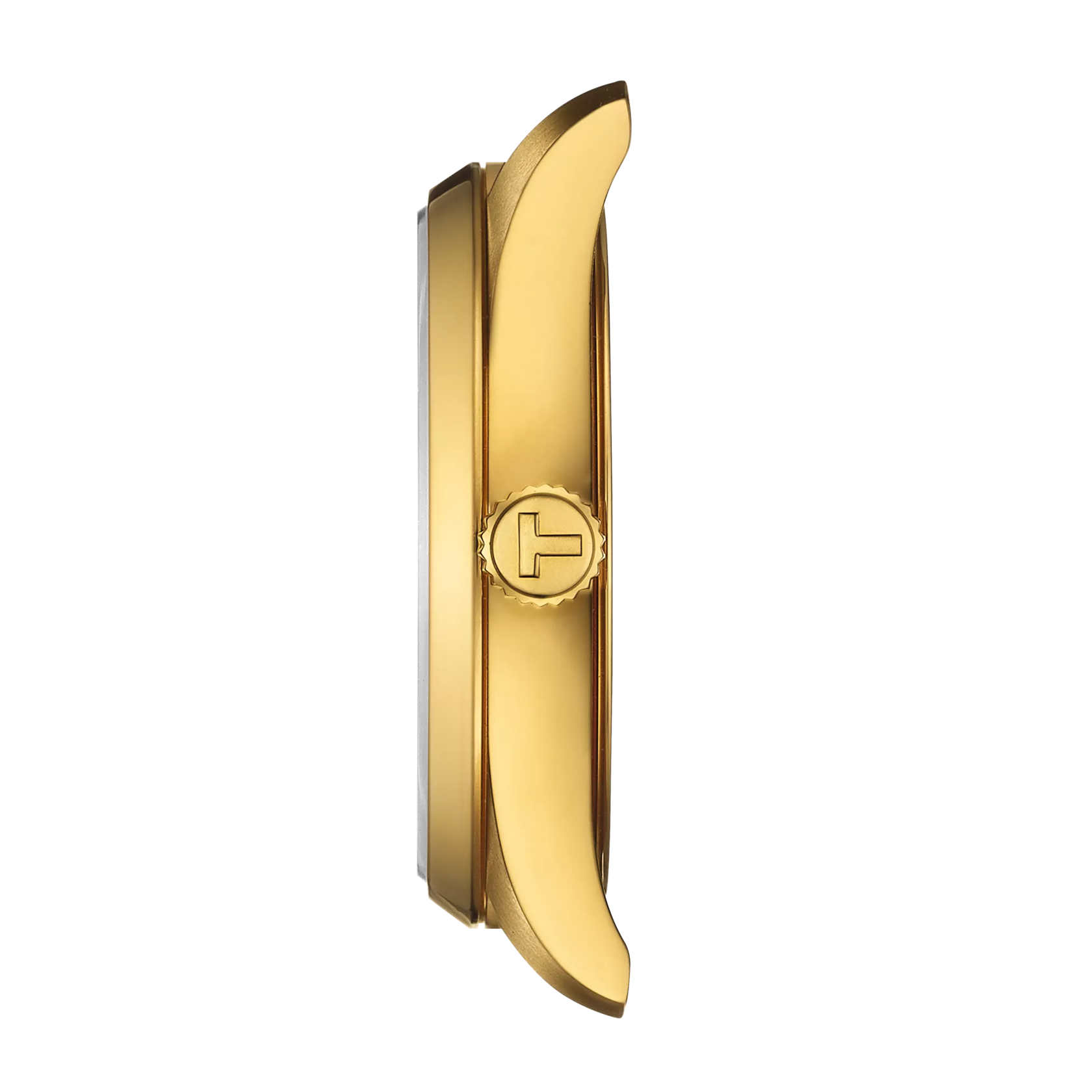 Profile view of the watch case Tissot PR 100 34mm