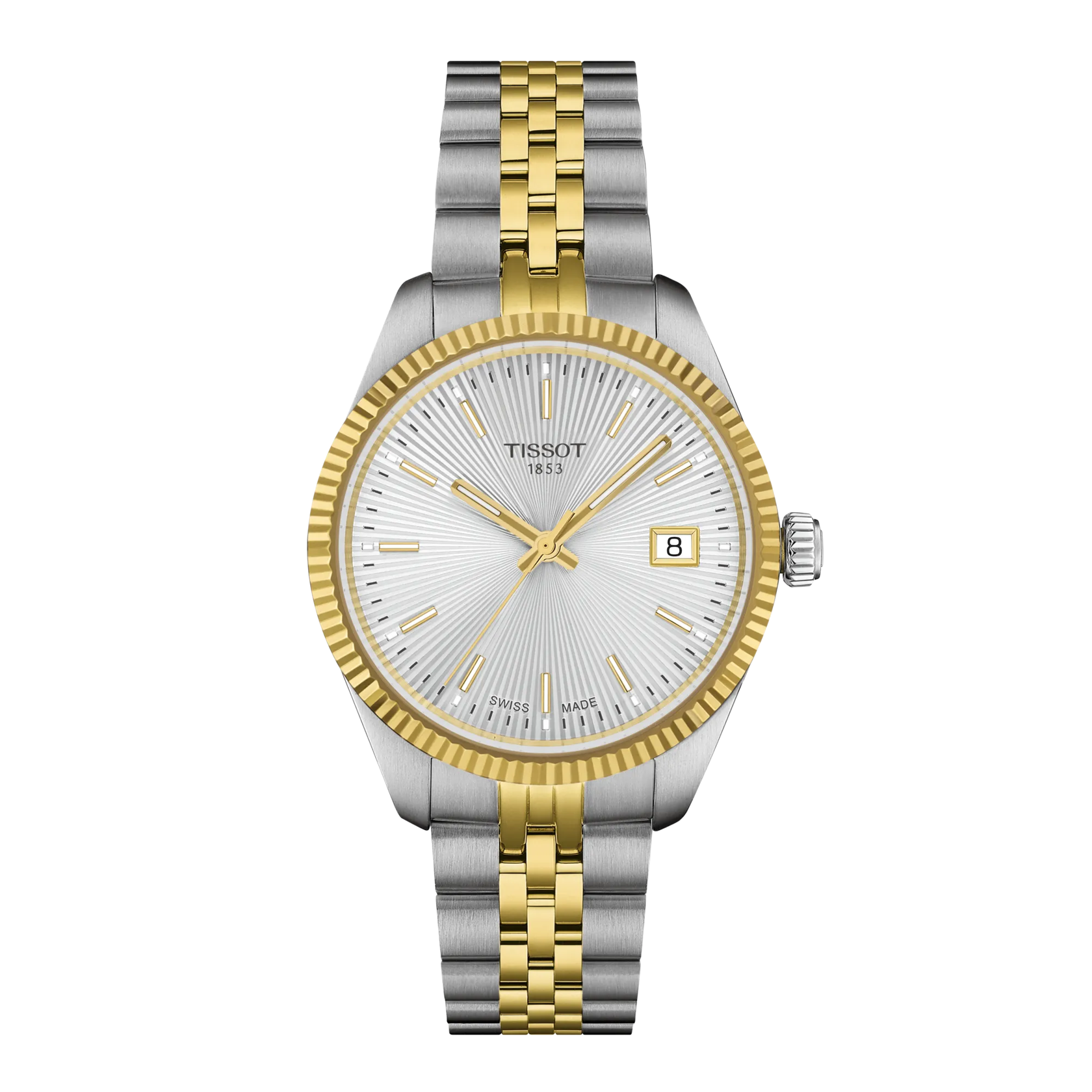 Front view of the watch Tissot Ballade 34mm