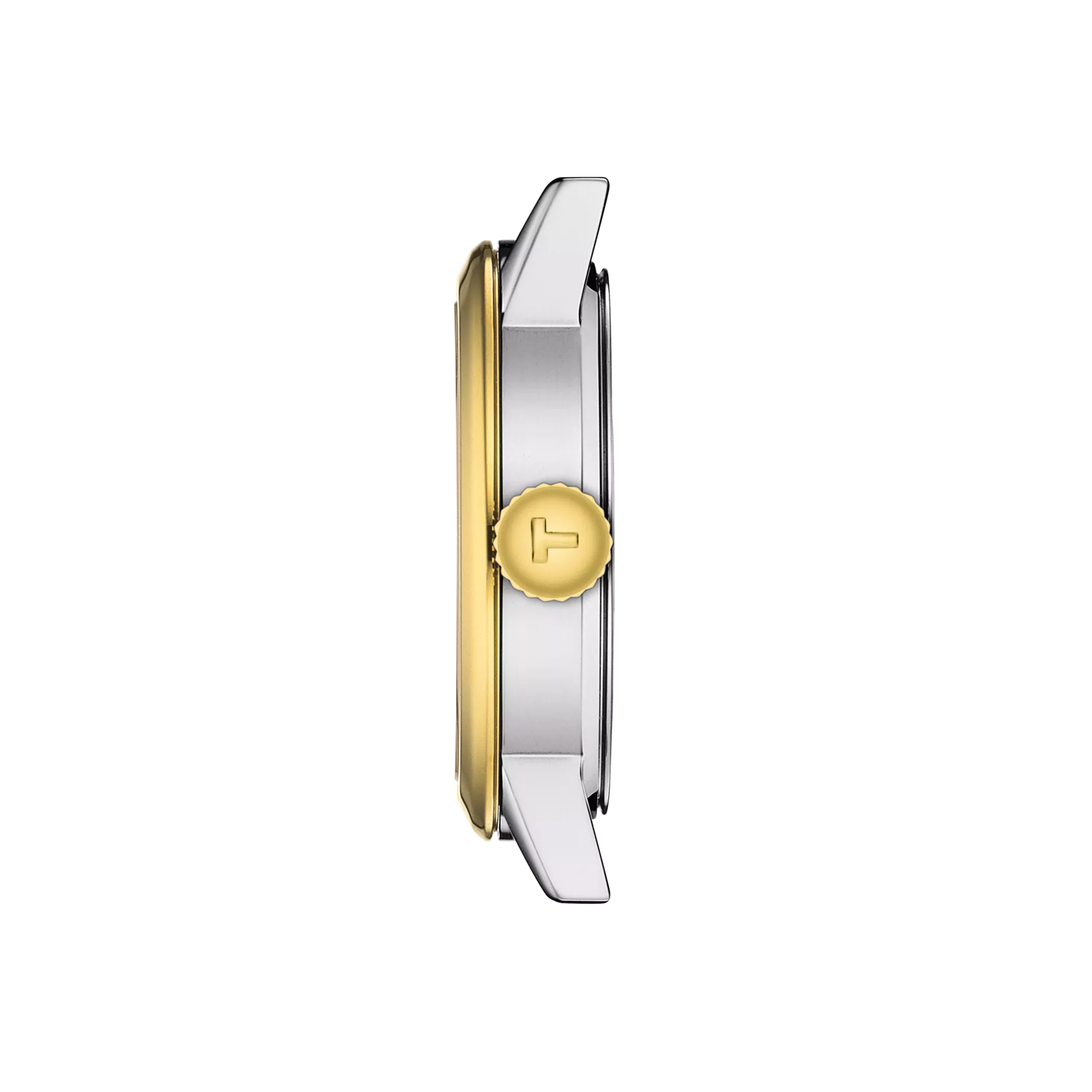 Profile view of the watch case Tissot Classic Dream Lady