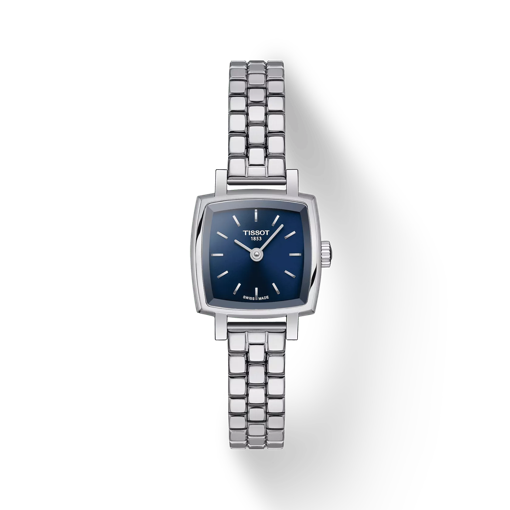 Front view of the watch Tissot Lovely Square with shadow