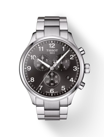 Front view of the watch Tissot Chrono XL Classic with shadow