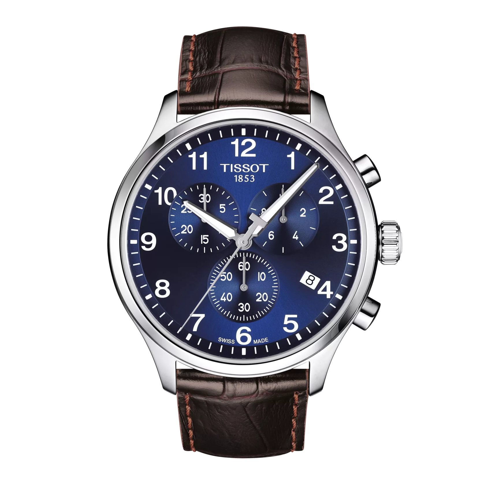 Front view of the watch Tissot Chrono XL Classic
