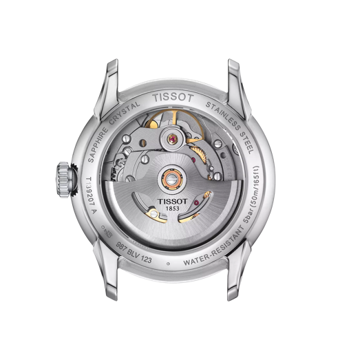 Back view of the watch case Tissot Chemin des Tourelles Powermatic 80 34 mm