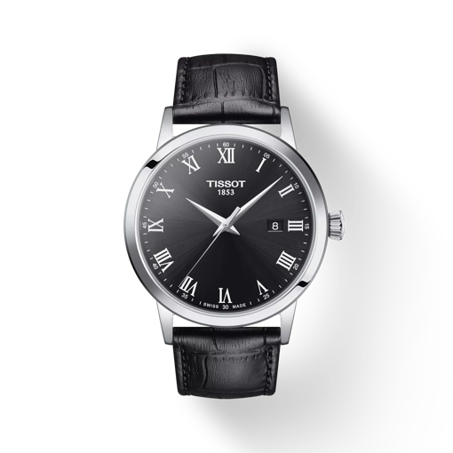 Front view of the watch Tissot Classic Dream with shadow