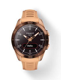 Front view of the watch Tissot T-Touch Connect Sport with shadow