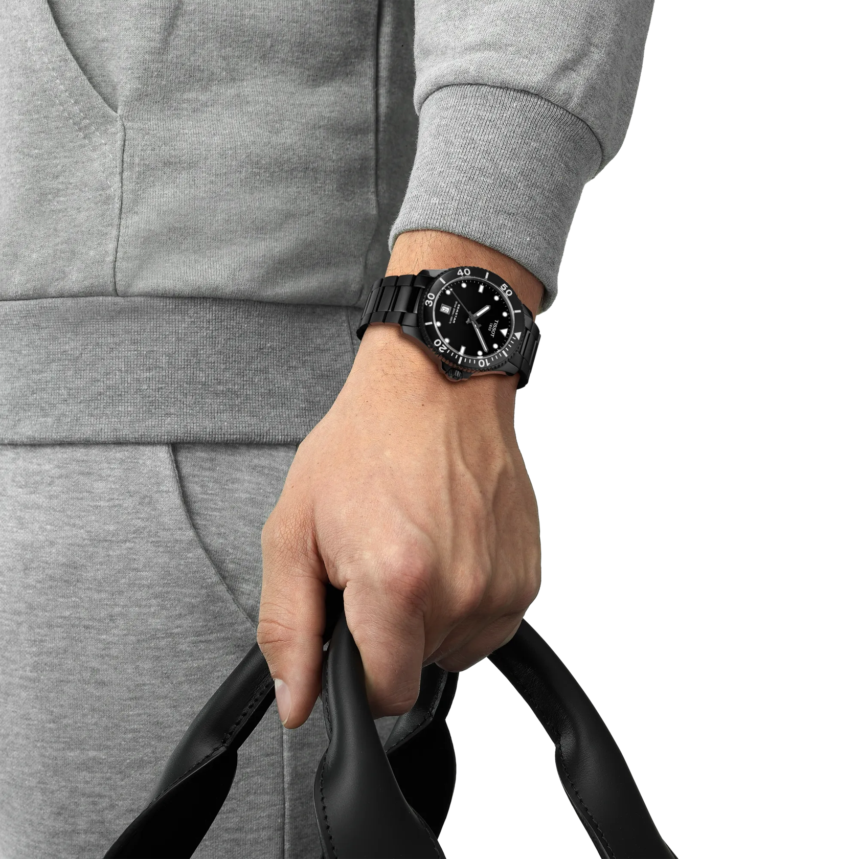 Simulation of the watch Tissot Seastar 1000 Quartz 40mm on a wrist