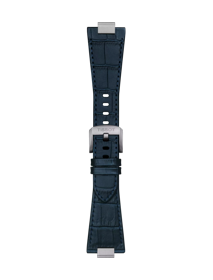Vorderansicht von Original Tissot Lederarmband dunkelblau für PRX-Modelle mit 40 mm Durchmesser