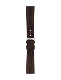 Vista frontale di Cinturino ufficiale Tissot in gomma marrone ansa 20mm