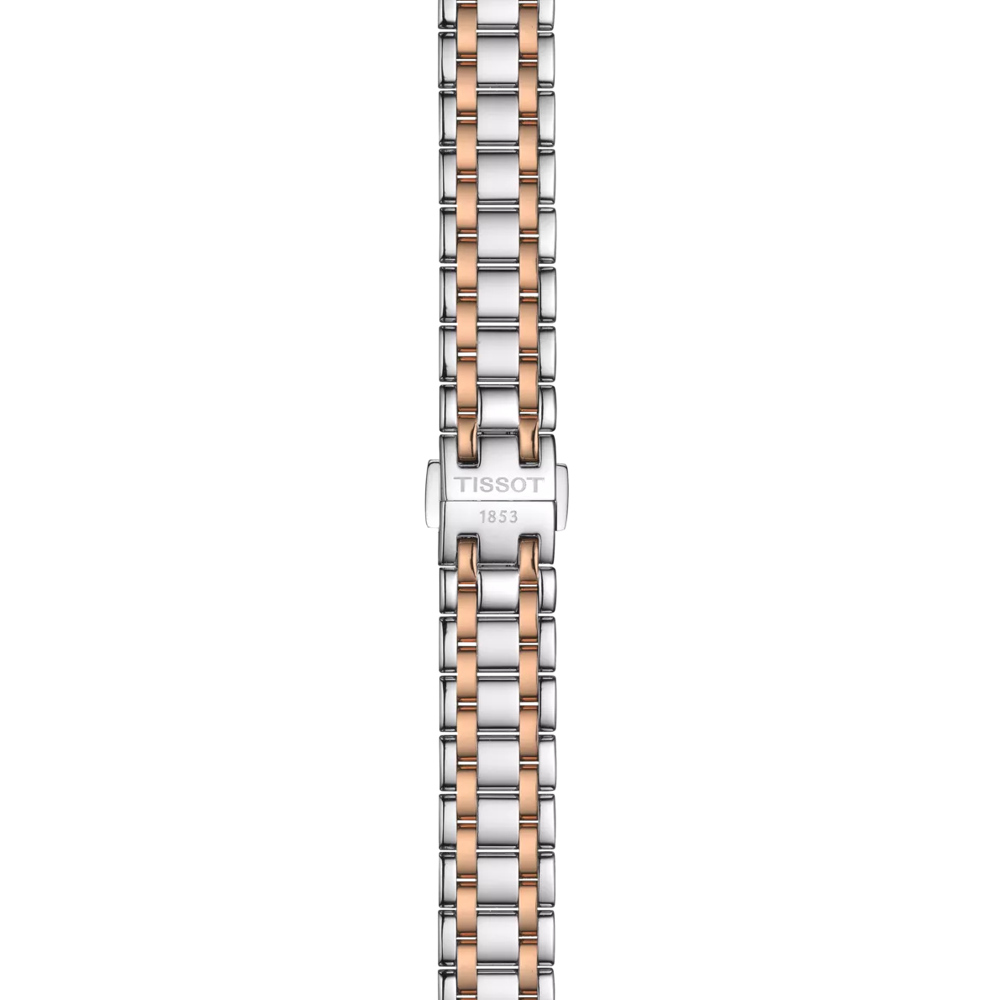 Zoom sur le bracelet de la montre Tissot Bellissima Automatic