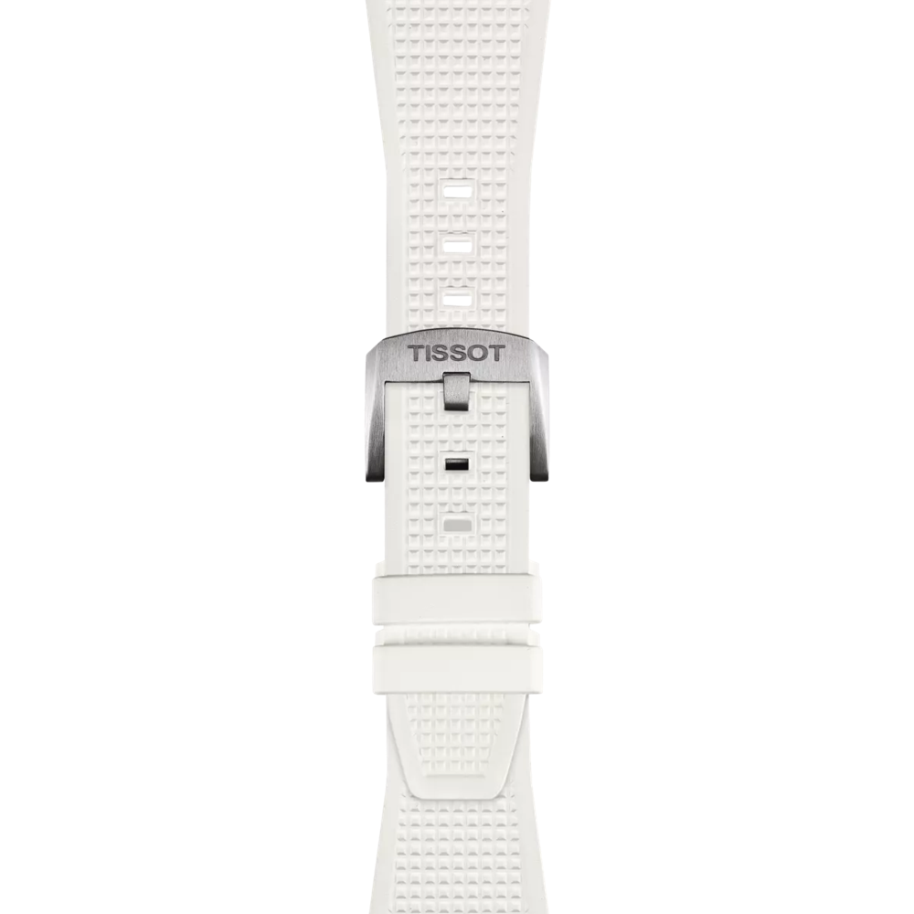 Zoom on Tissot Official White PRX 40mm Rubber Strap