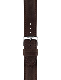 Zoom Cinturino ufficiale Tissot in gomma marrone ansa 20mm