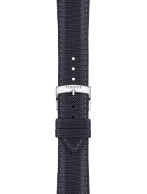 Zoom on Tissot officiële antraciet stoffen band 21 mm