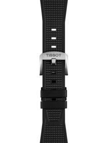 Zoom auf Original Tissot Kautschukarmband schwarz für PRX-Modelle mit 40 mm Durchmesser