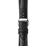 Zoom on Tissot siyahi deri kayış boynuz aralığı 21 mm  